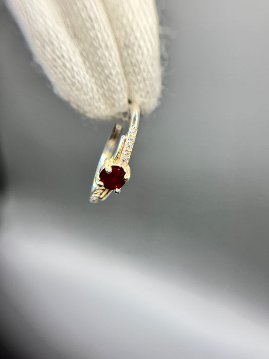 Ruby Gemstone Silver Ring