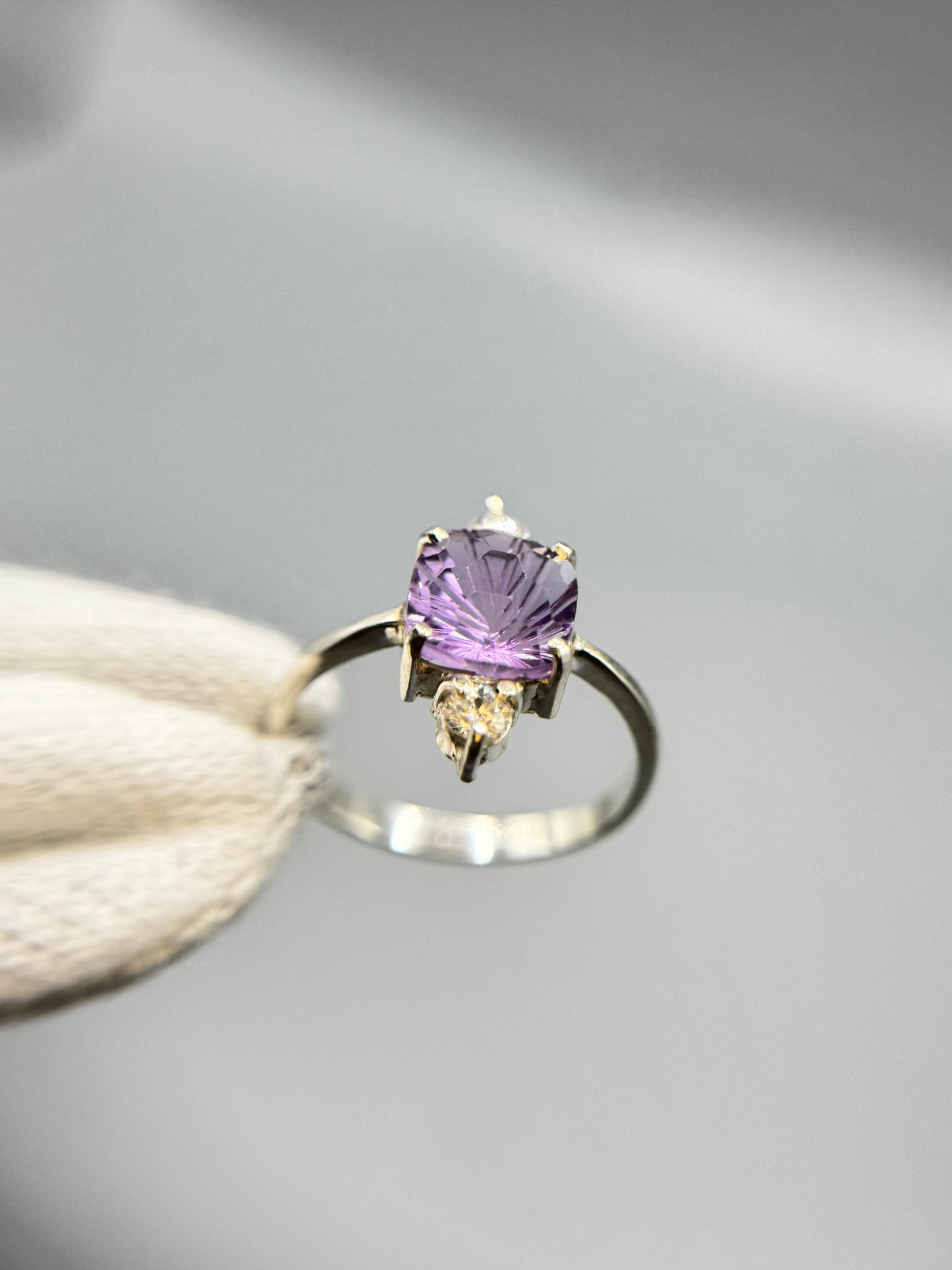 Amethyst Gemstone Silver Ring