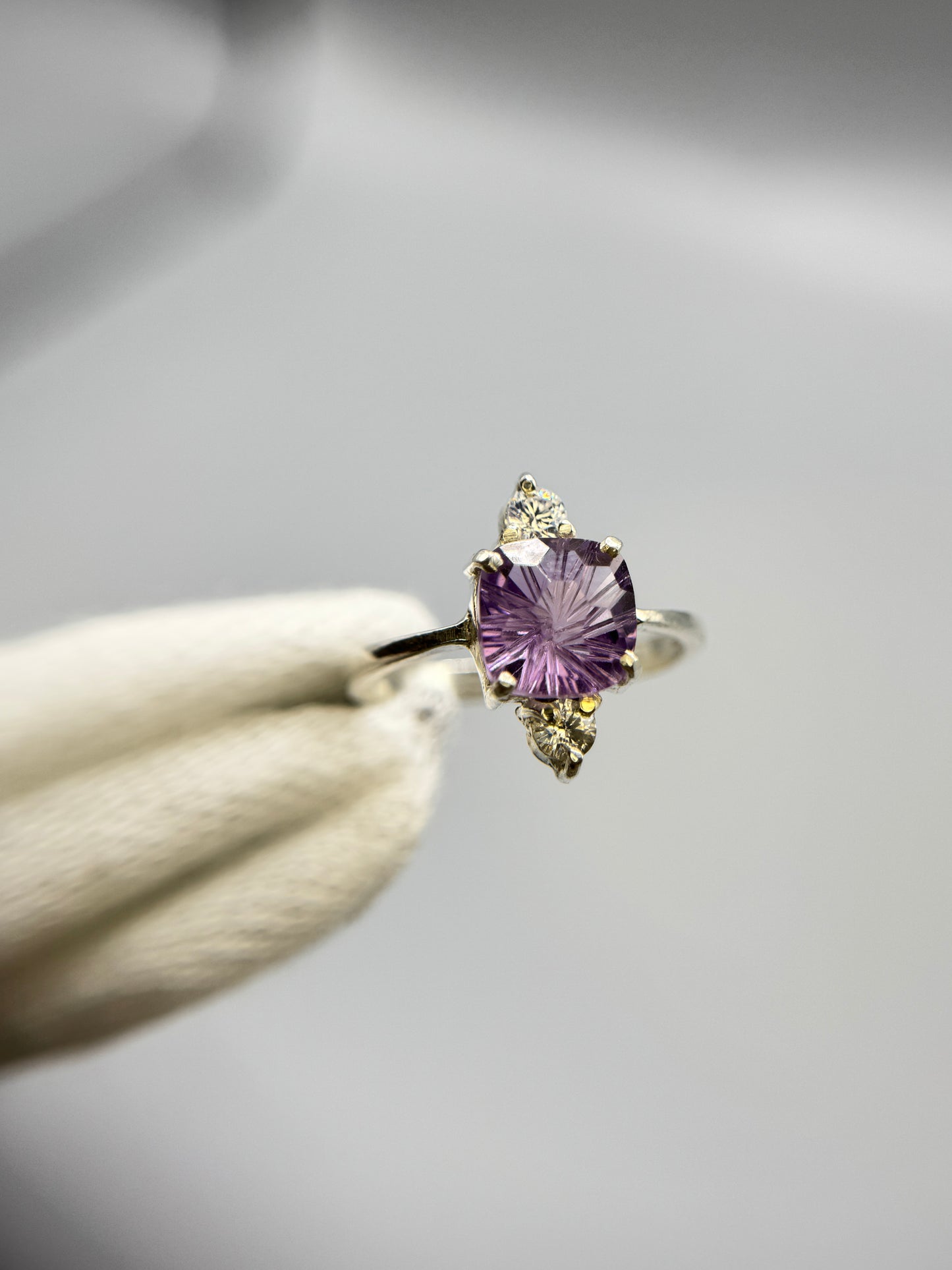 Amethyst Gemstone Silver Ring