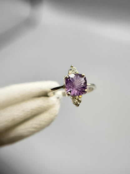 Amethyst Gemstone Silver Ring